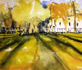Golden Hour Glow: Art Bathed in Light and Shadow